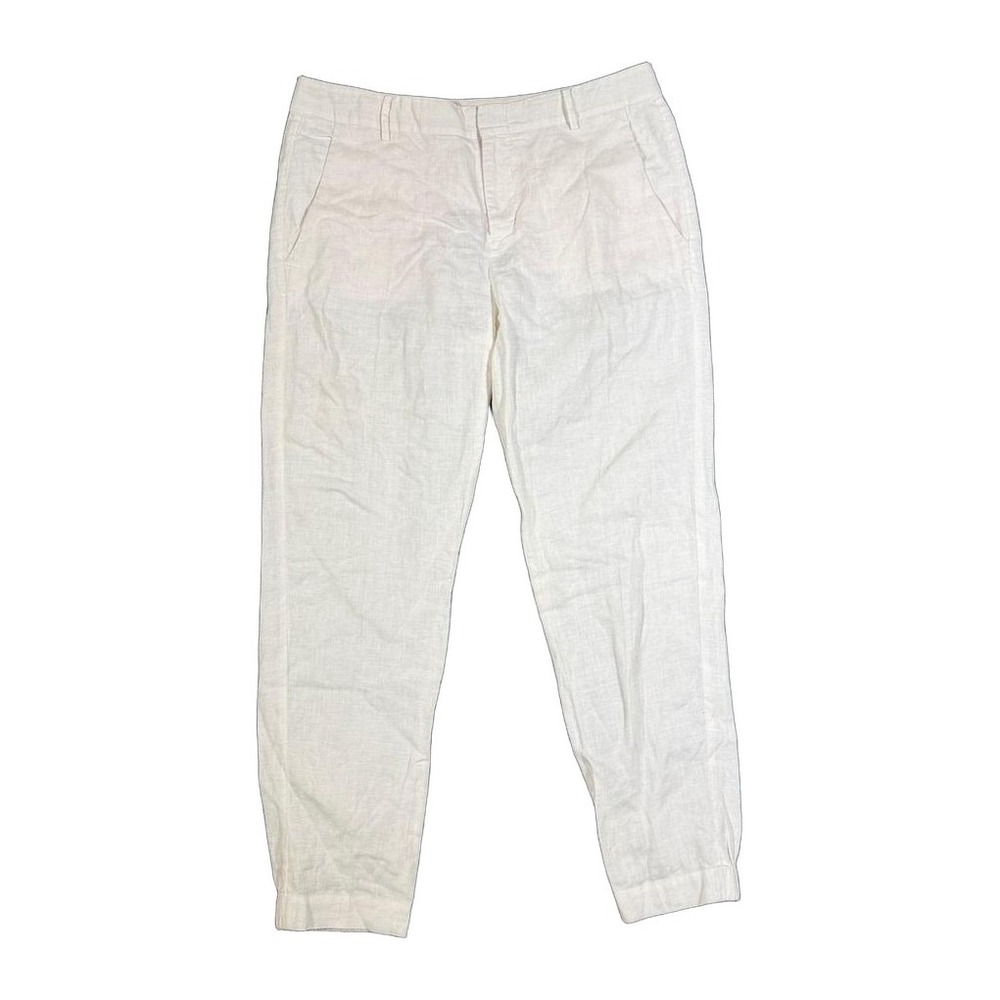 Vince Womens Off White 100% Linen Tapered Leg Casual Trousers Pants Size 4‎ NWOT